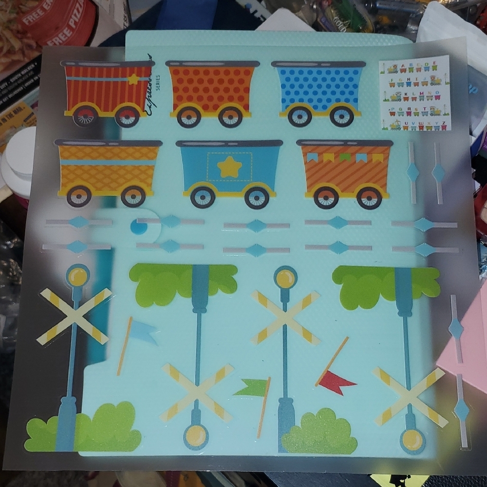 Colorful Animal Train Stickers - Picture 2 of 3